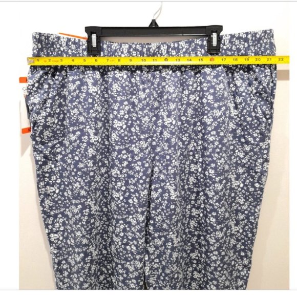 Jessica Simpson Ladies Blue Floral Pull-On Soft Pants 2XL NWT - Picture 4 of 7